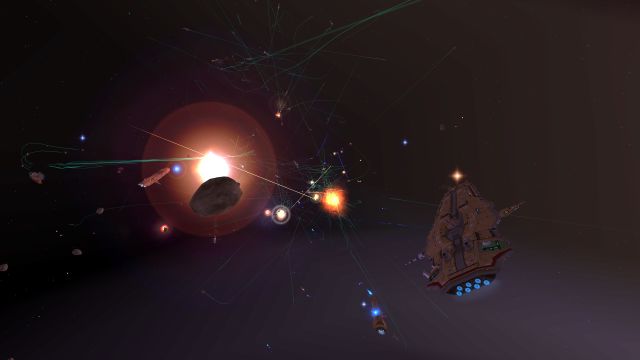 Hiigaran Battlecruiser on High Dive
